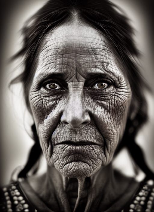 Striking Portrait of a Sioux Warrior