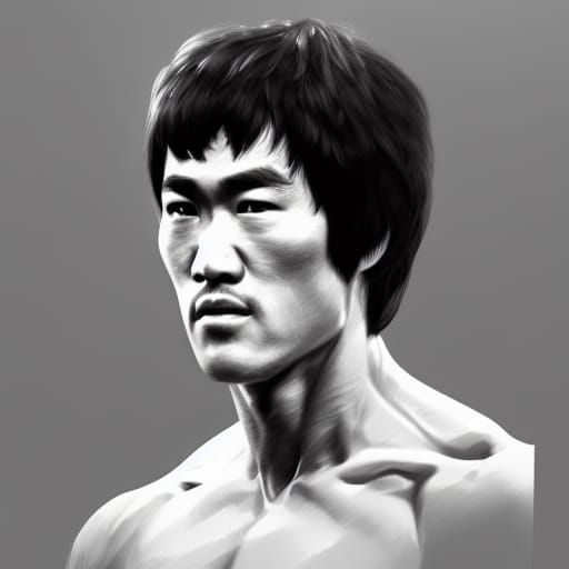 Hyperdetailed Portrait of Bruce Lee in Unreal Engine