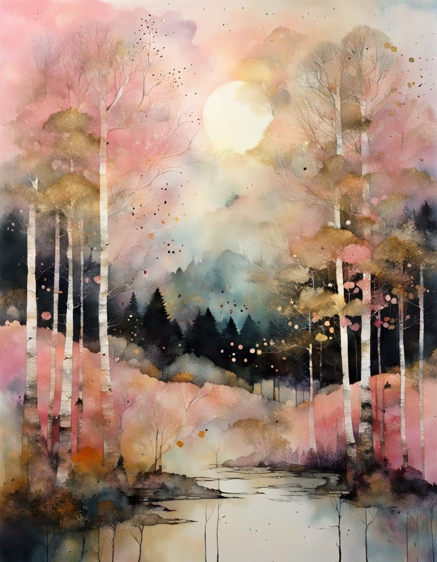 Vibrant Cloudscape in Pastel Hues, an Encaustic Masterpiece