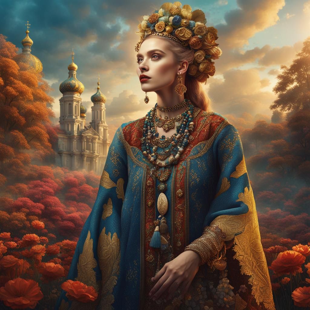 Lesya Ukrainka Vogue Cover in Fantasy Art Style
