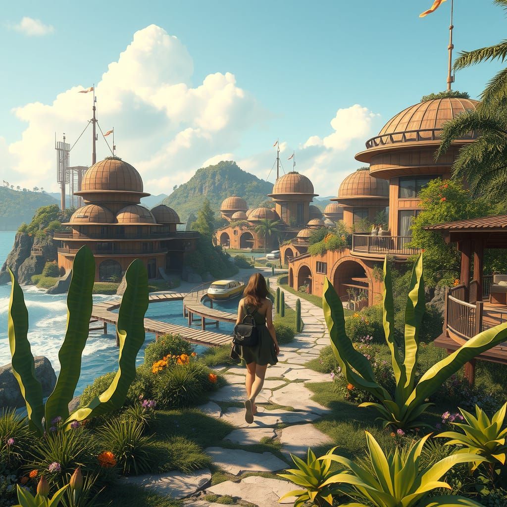 Coastal Eco-City: A Solarpunk Vision