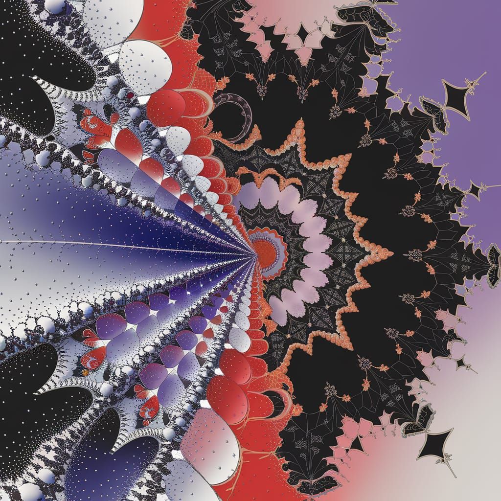 Vibrant Fractal Patterns in Dynamic Abstract Art