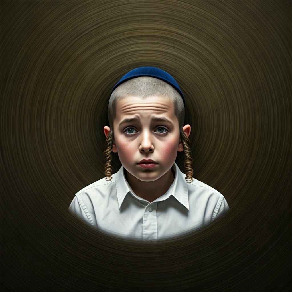 Dazed Orthodox Boy in Dreamlike, Emotive Style