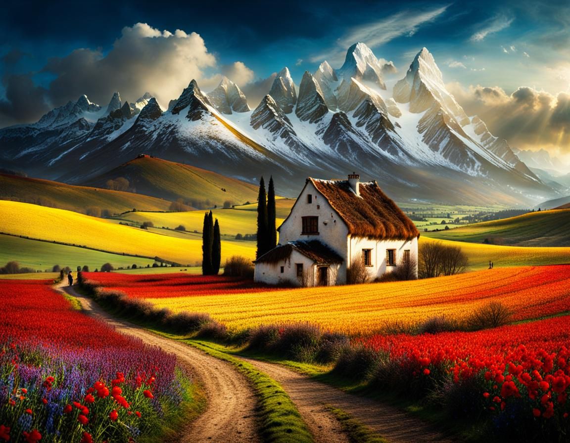 Inspiring Farm Life in Chagall Style