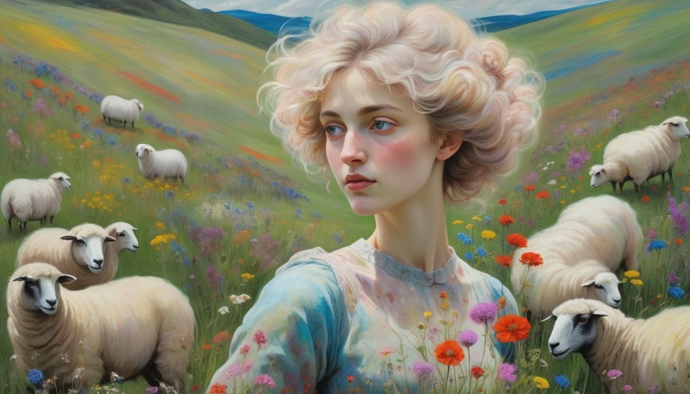 Pastoral Scene with Abstract Thought-Form