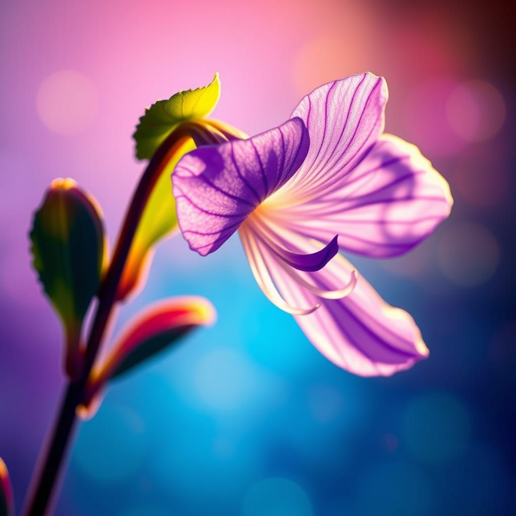 Hyperrealistic Wild Violet in Vibrant Splash Art Style