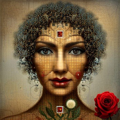 Anthropomorphic QR Code in Abstract Vector Art Style