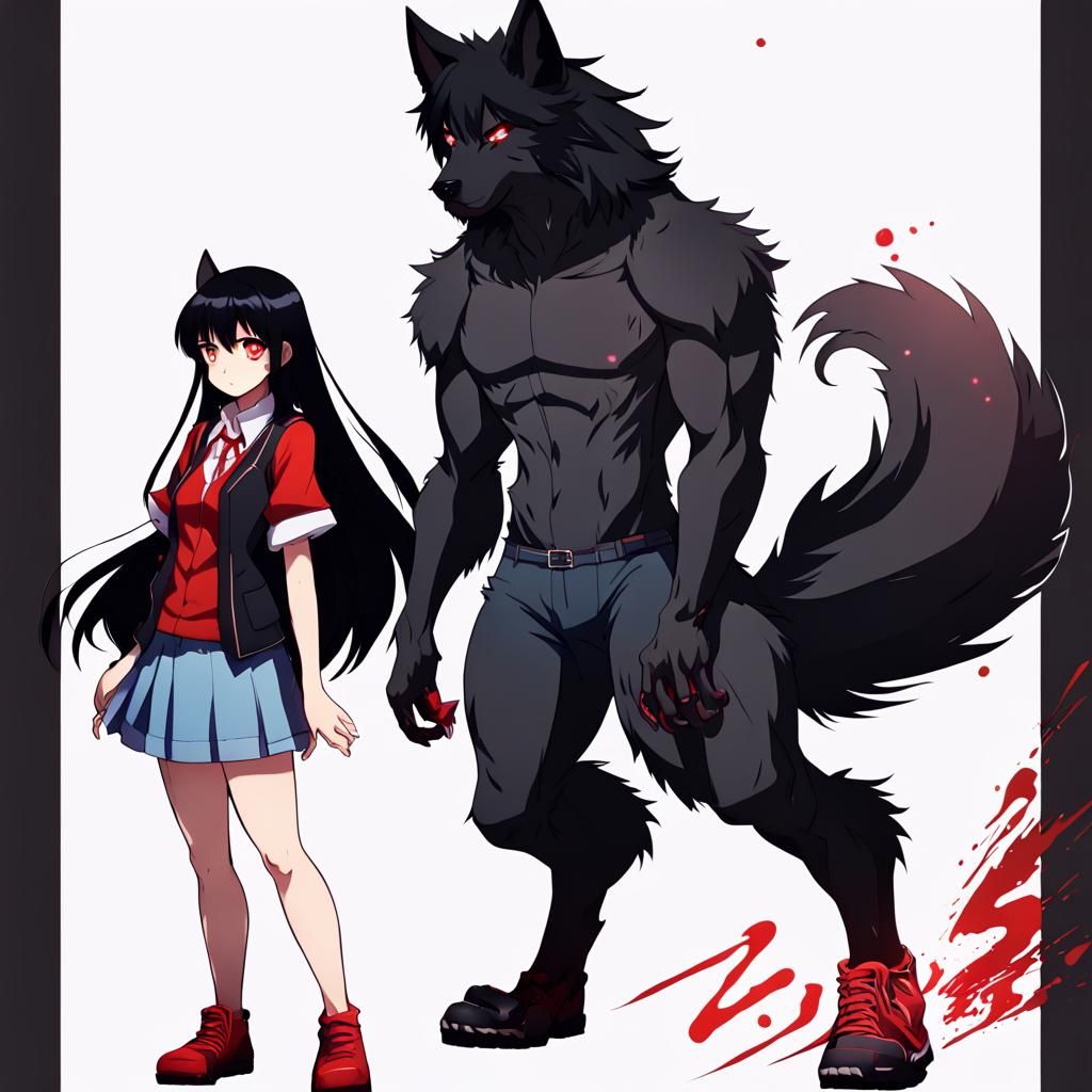 Anime Werewolf Characters with Red Eyes