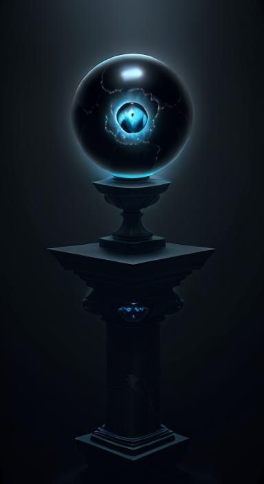 Mystical Obsidian Orb in Dark Fantasy Style
