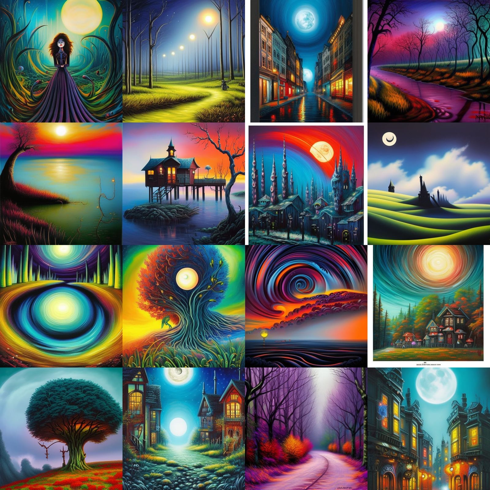 Chibi Lightbulb Portrait in Neo-Impressionist Style