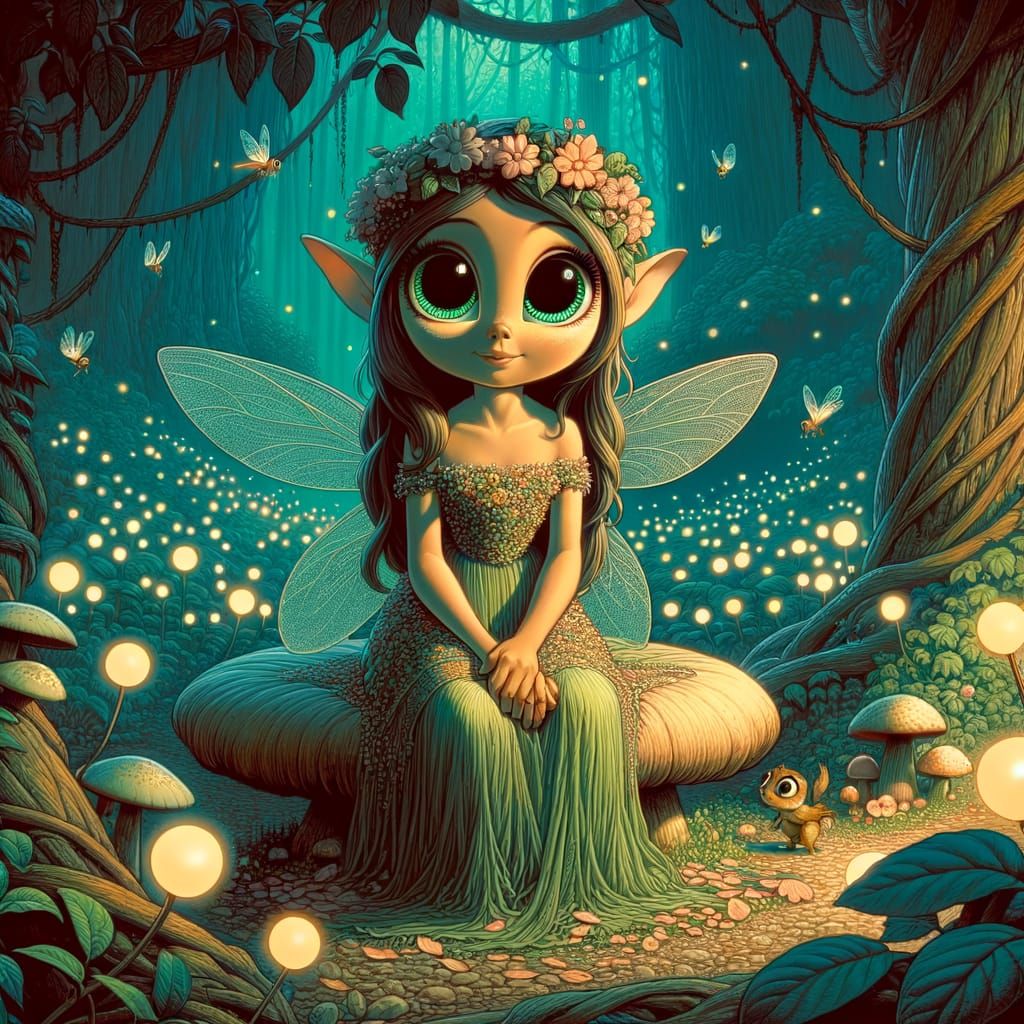Enchanting Forest Fairy in Classic Animation Style