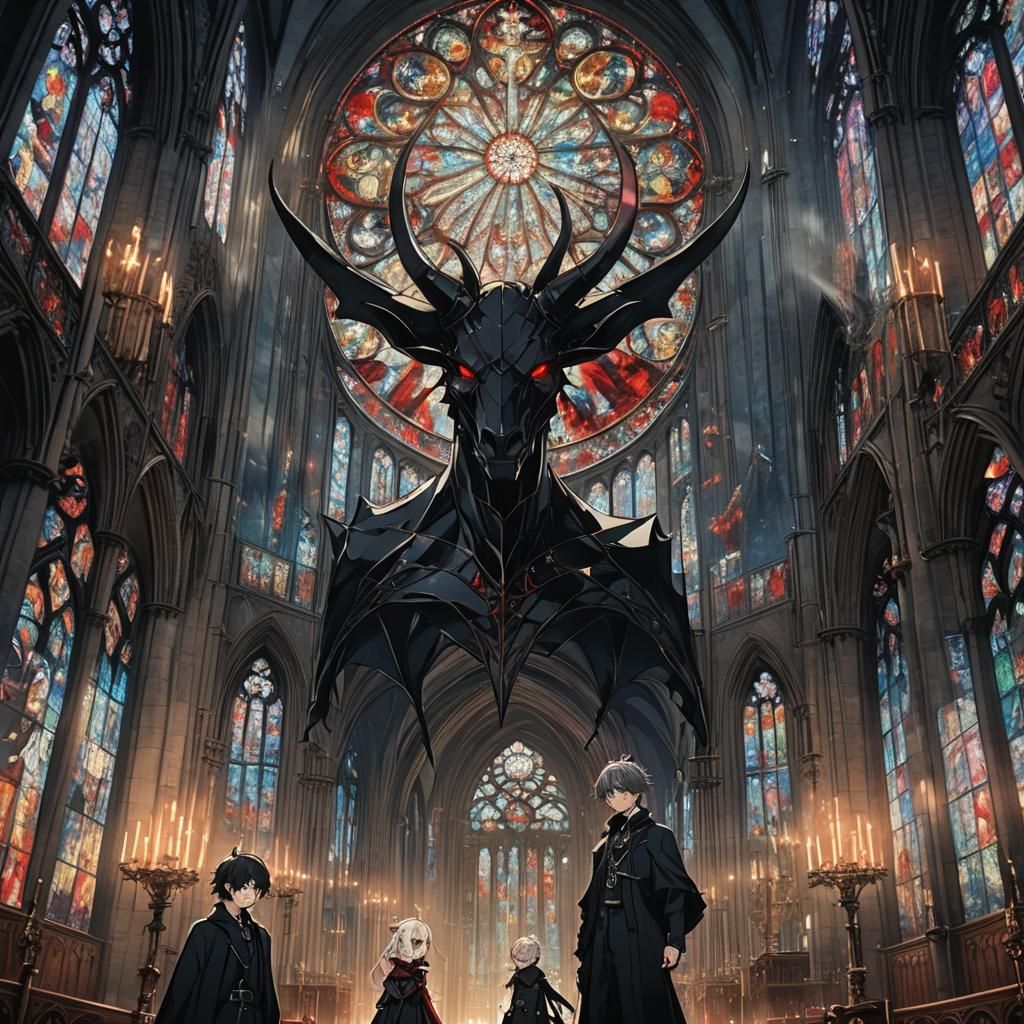 Anime Devil in Gothic Cathedral: Manga Key Visual