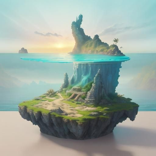 Submerged City: Mythical Underwater Landscape