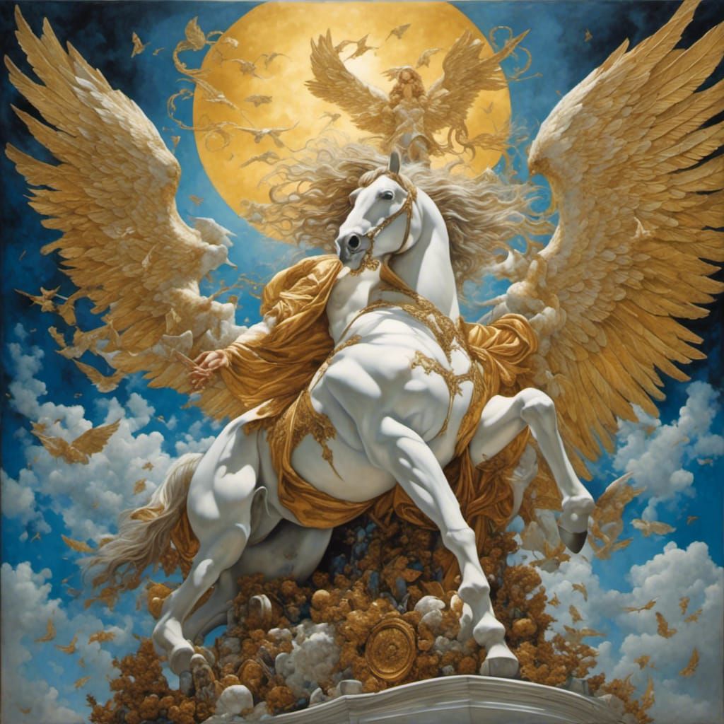 Majestic Pegasus in Flight