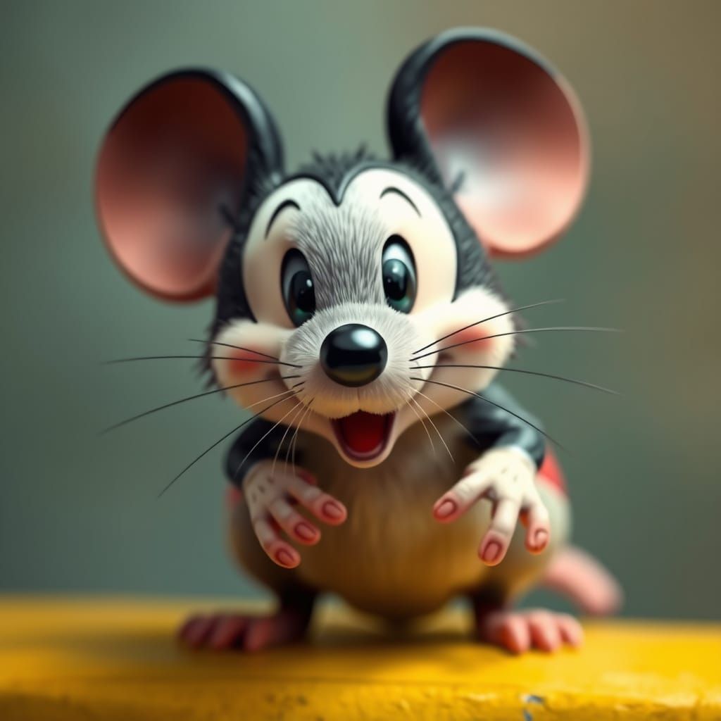 Mickey Mouse Mouse in Realistic Detail