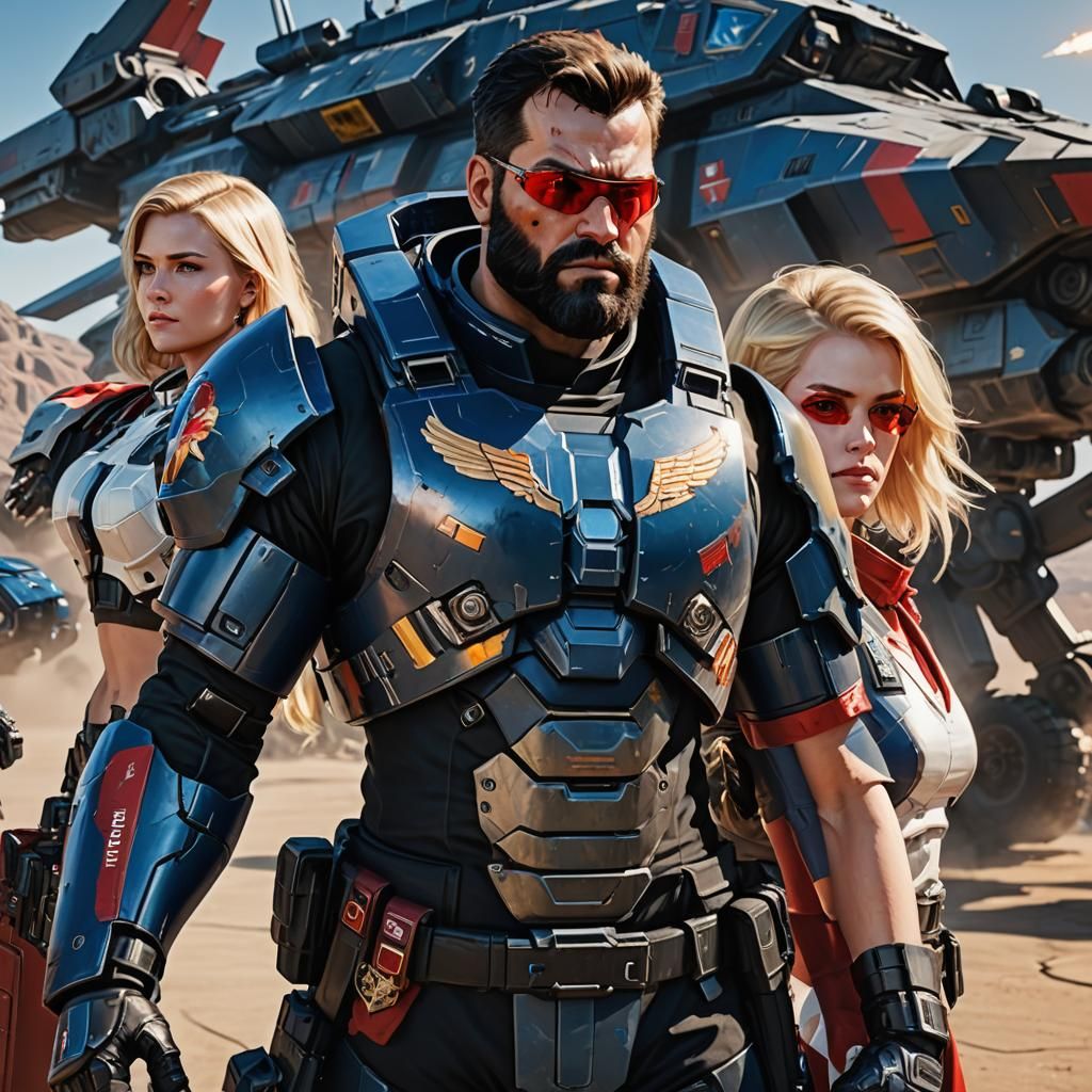 Space Marines on Desert Planet: Digital Concept Art