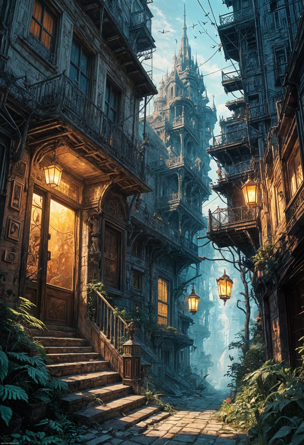 Epic Psychedelic Sunset with Creeping Shadows