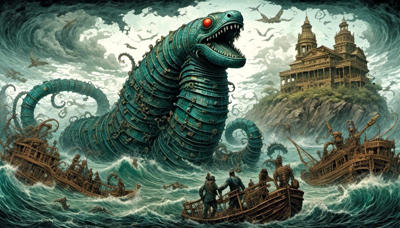 Titanic Millipede-Leviathan in Stormy Weather