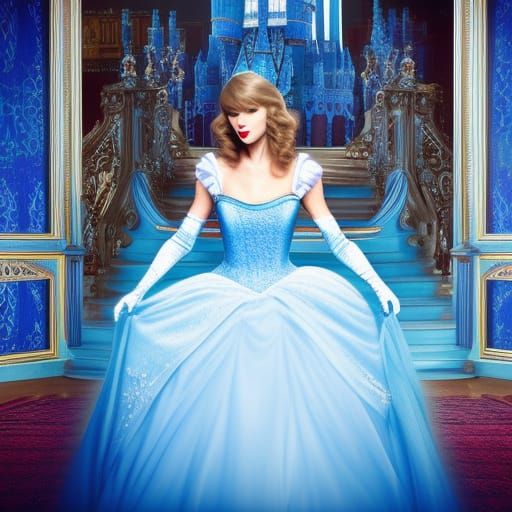 Taylor Swift as Cinderella: Hyperrealistic Portrait