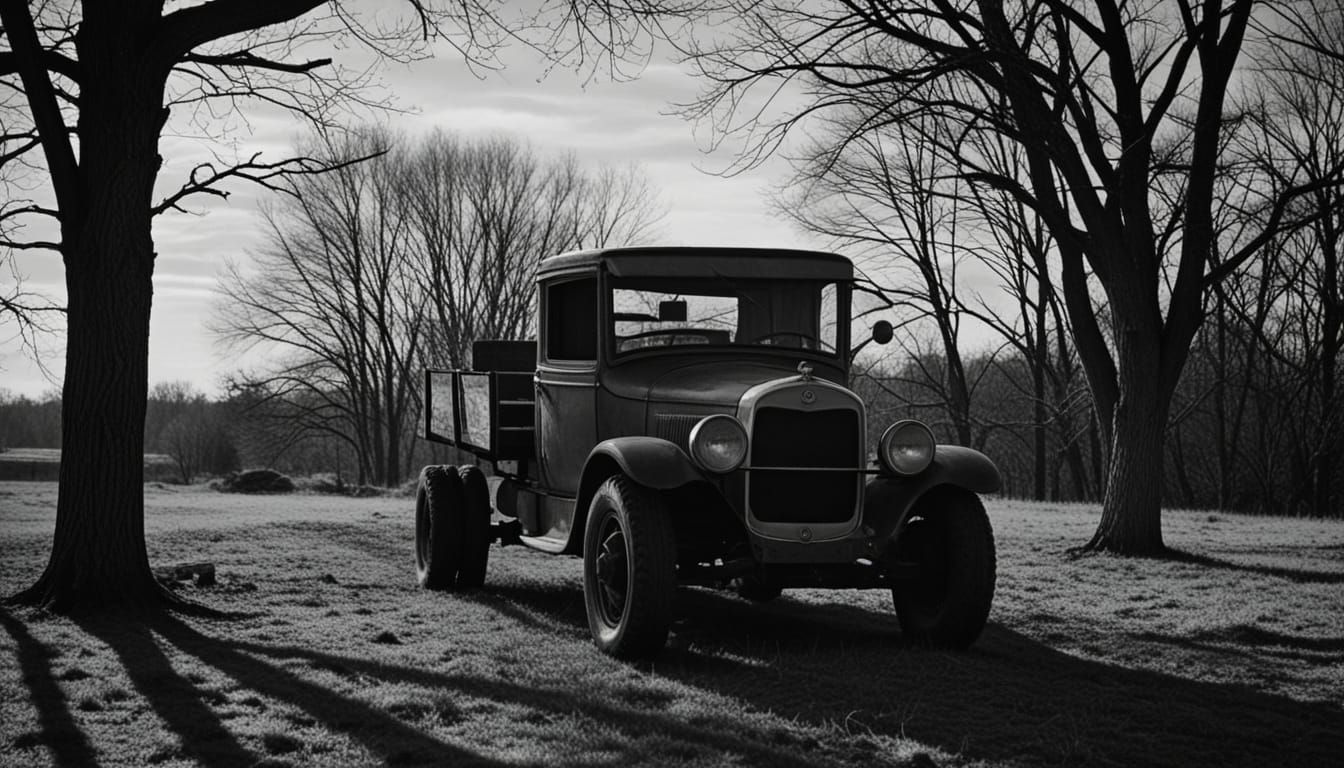 Rural Delaware Landscape in Cinematic Black and White