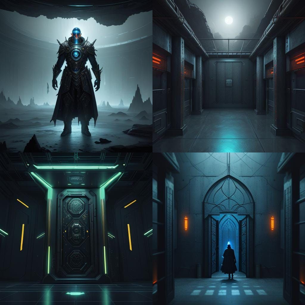 Detailed Space Jail Cell in Fantasy Concept Art