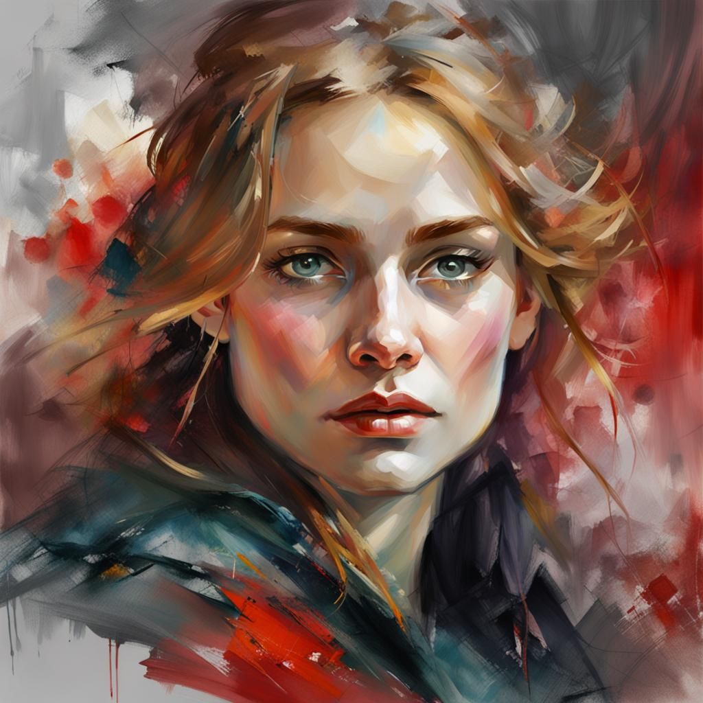 Elegant Portrait in Contemporary Figurative Style