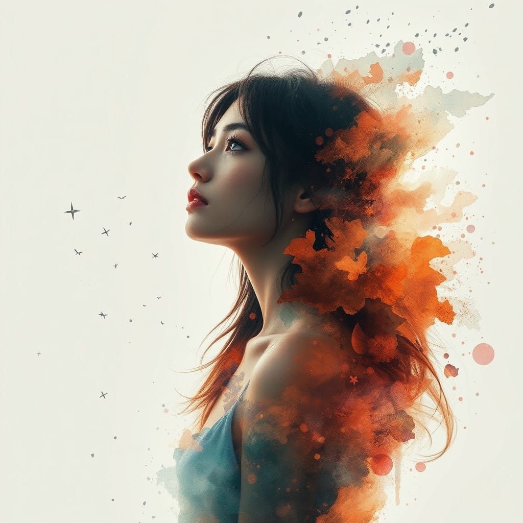 Daydreamer in Whimsical Watercolour Vortex