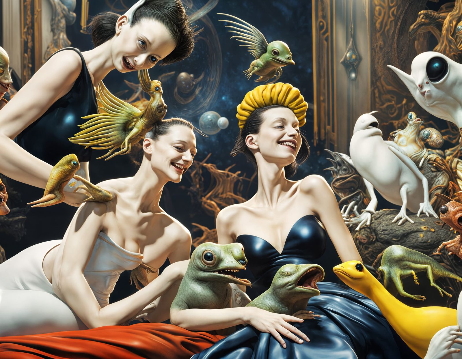 frivolous laughter and rictus