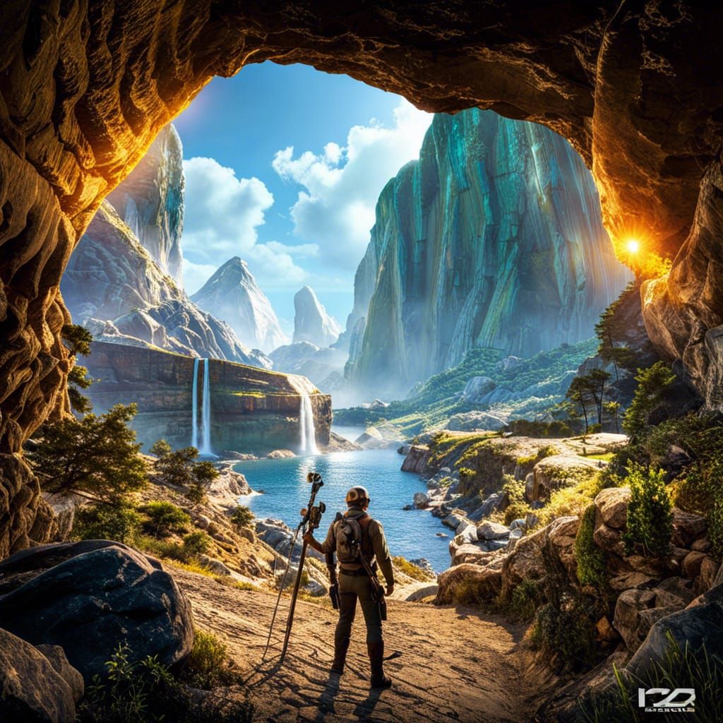 Dark Fantasy Landscape with Emerging Life Forms