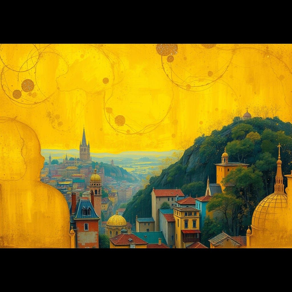 Whispers of Golden Wonder in a Vibrant Yellow Realmscape