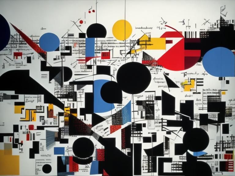 Abstract Graphic Score in Impasto Style