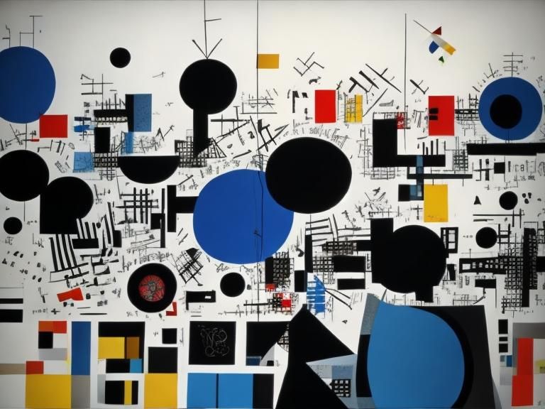 Abstract Graphic Score in Impasto Style