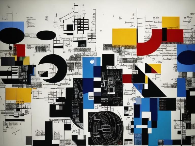 Abstract Impasto Graphic Score Art