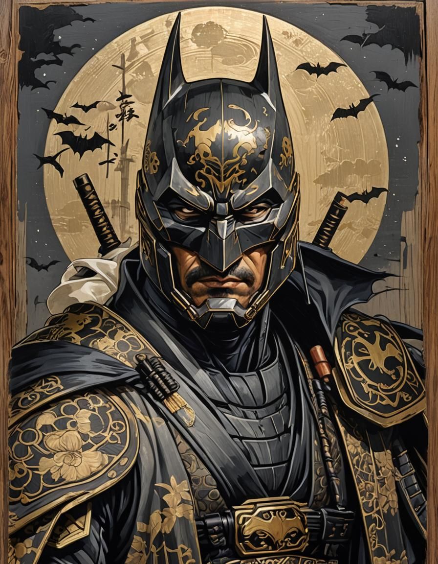 Ronin Batman: Samurai Superhero Portrait