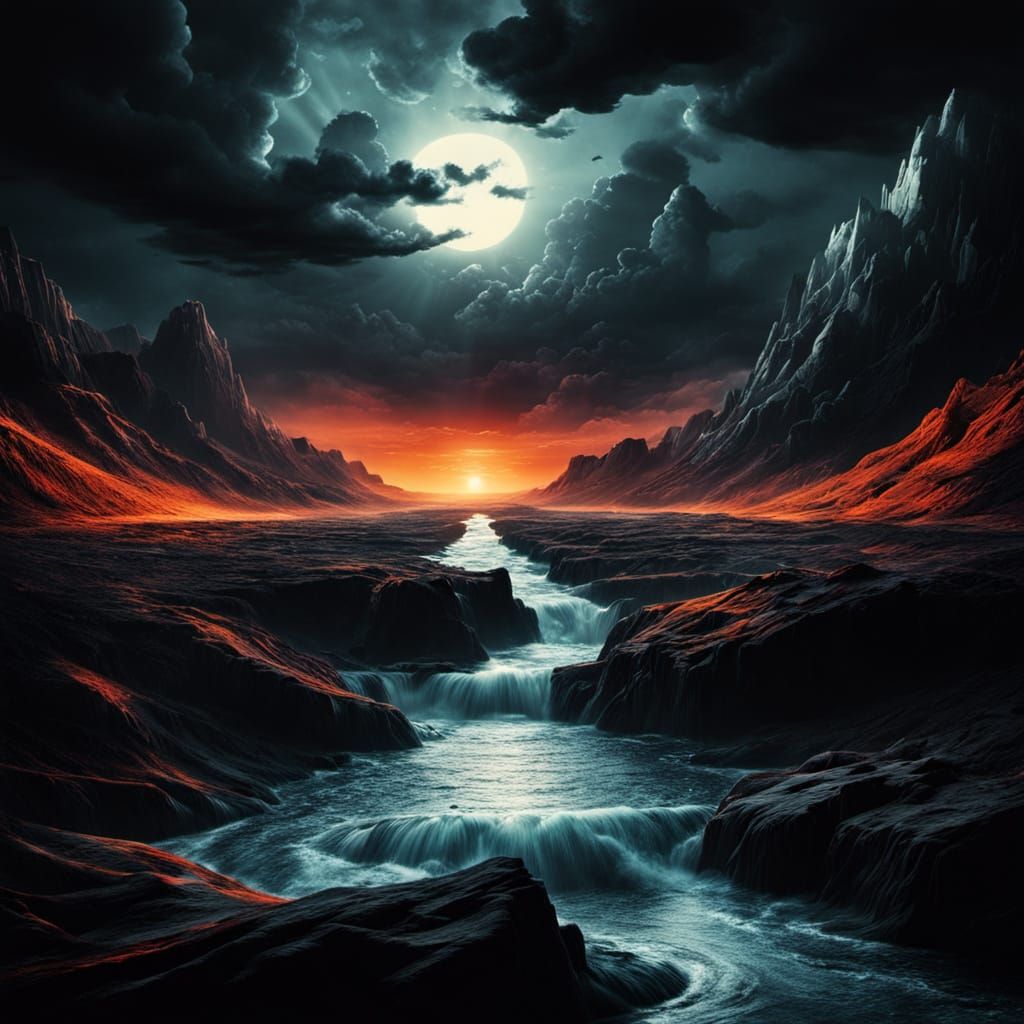 Surreal Light and Darkness Clash in High Contrast