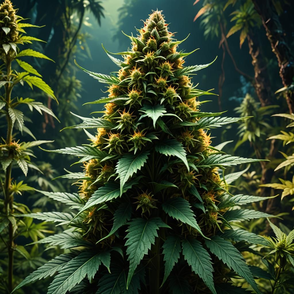 Detailed Matte Painting of Marijuana in 8k
