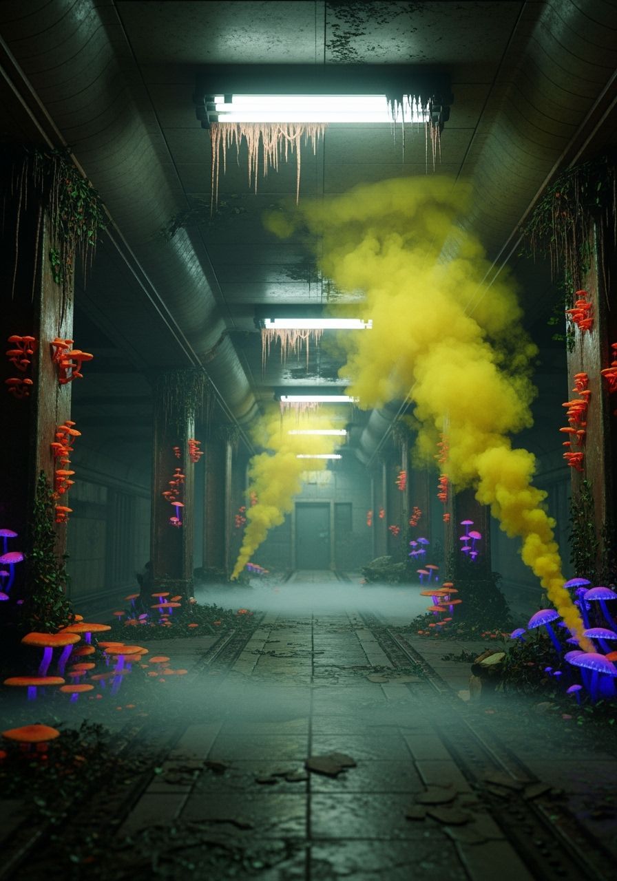 Eerie Overgrown Subway in Unreal Engine 5