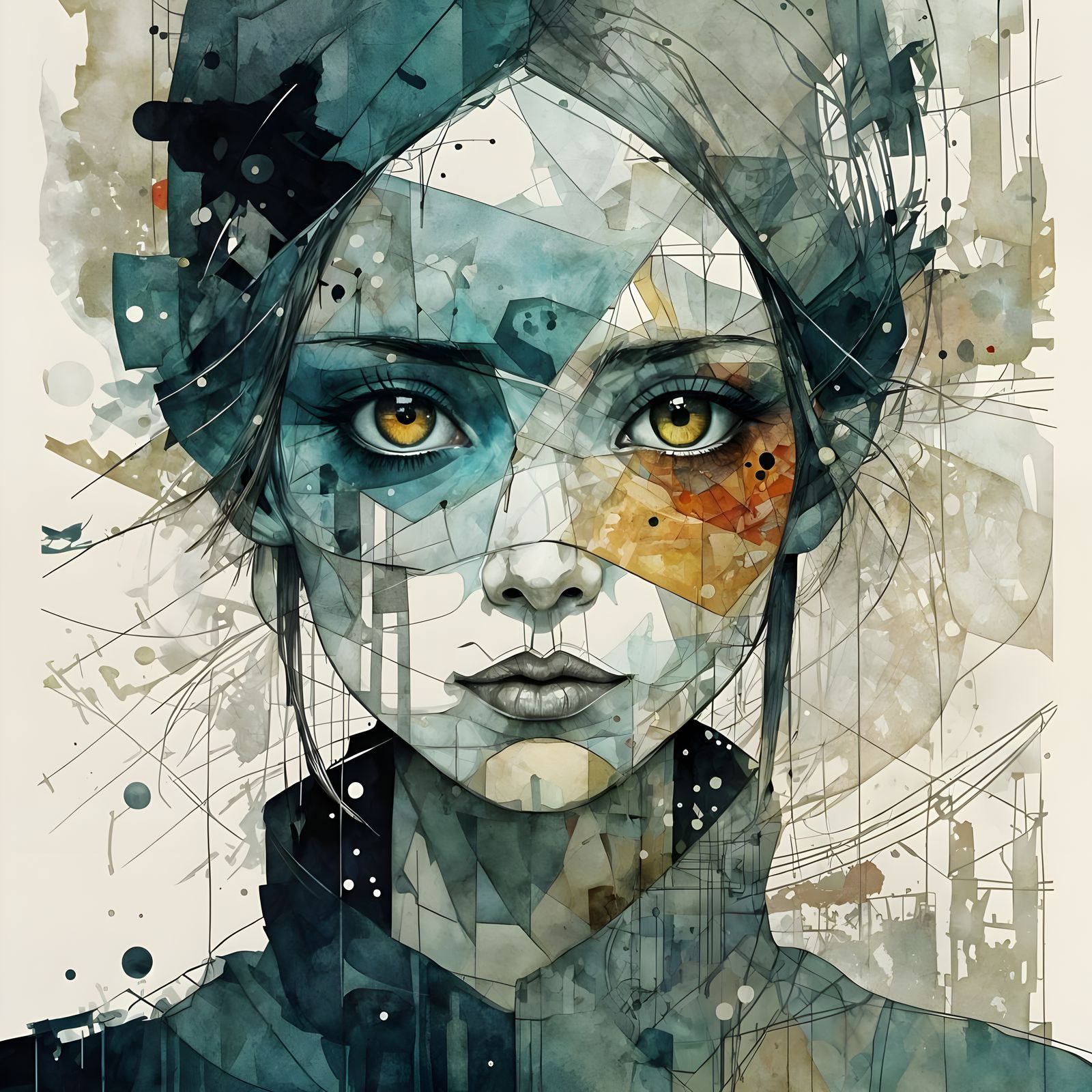 her mysterious eyes creative art