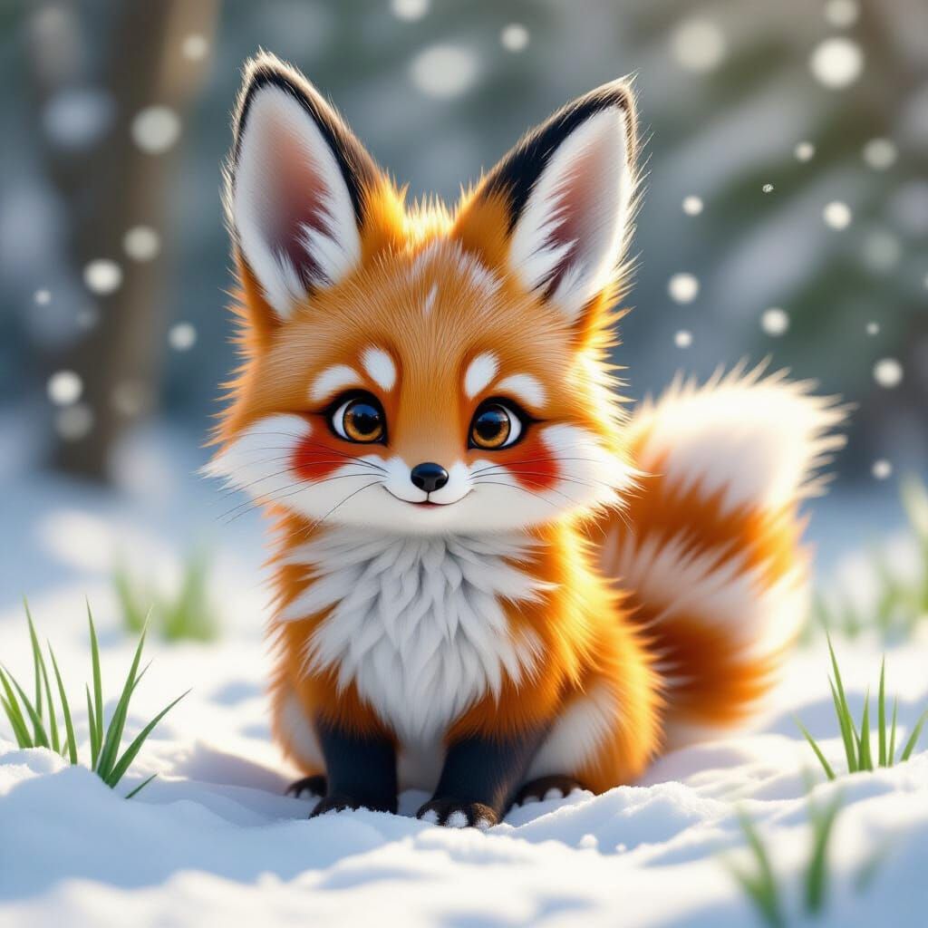 Rabbit-Fox-Panda Hybrid in Hyperrealistic Detail