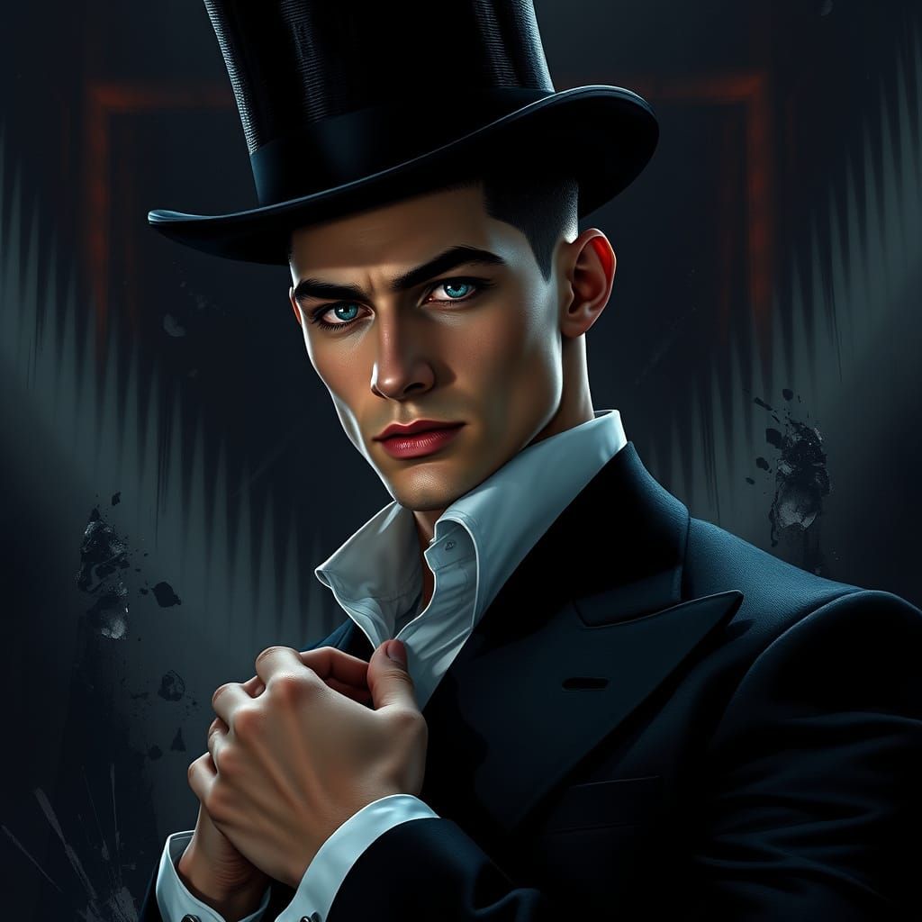 Ethereal Emperor in Dark Fantasy Attire