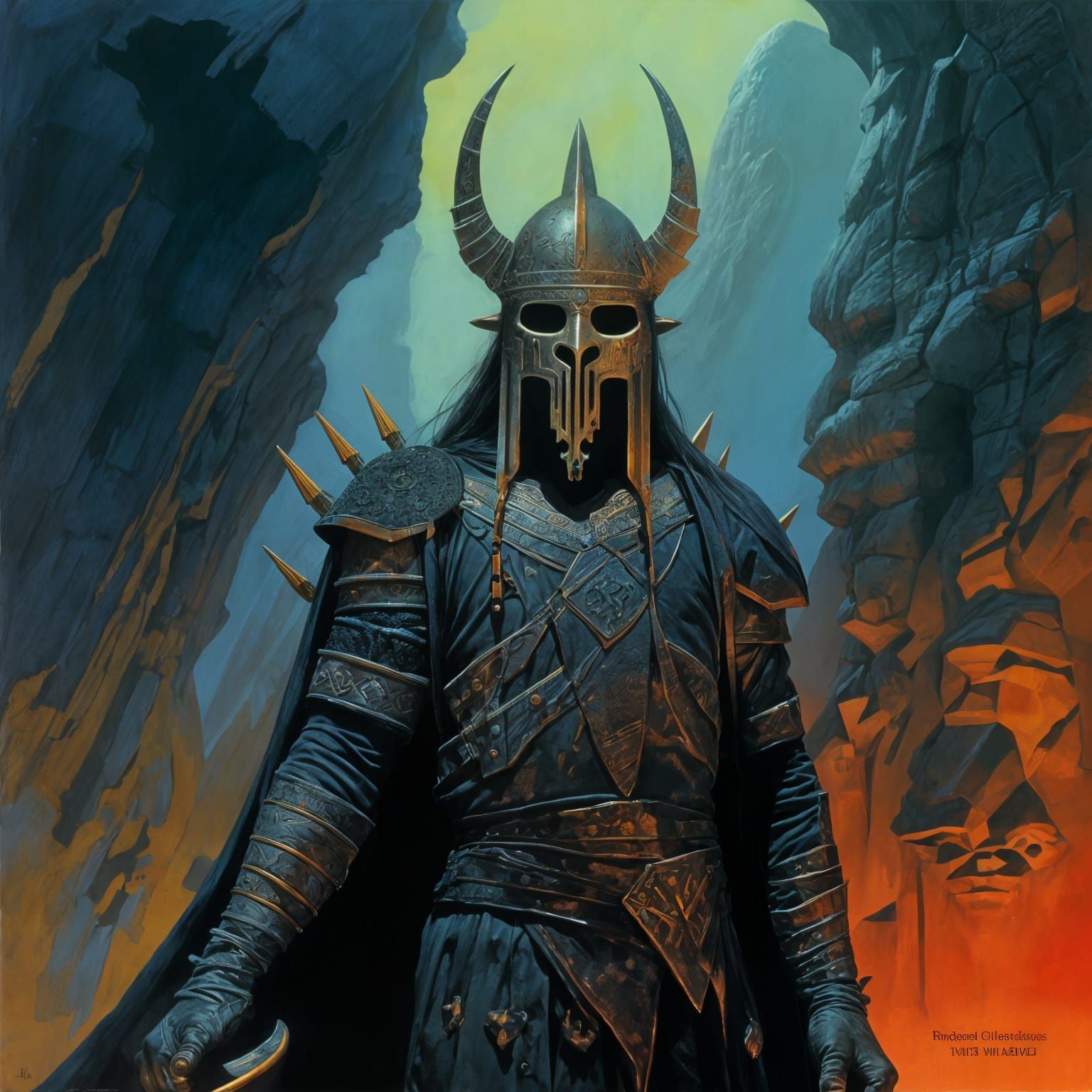 Black Uruk-hai potrait,  by Richard Michael Gorman Powers, P...