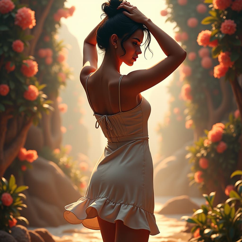 Middle Eastern Woman in Fantasy Matte Painting