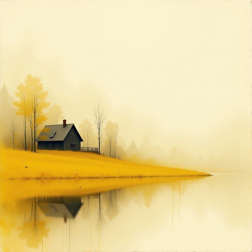 Minimalist Country Home by Misty Lake