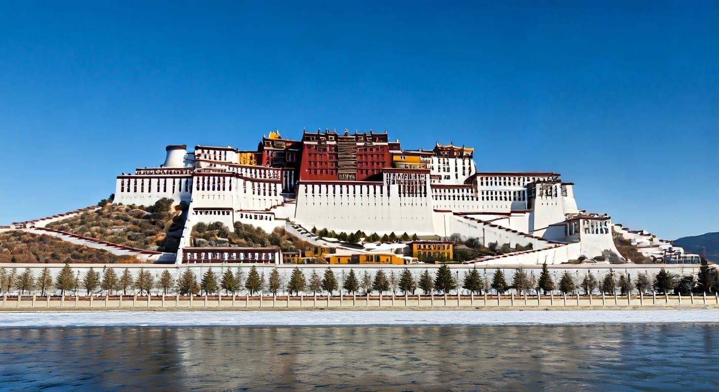 Majestic Potala Palace Towers Above Zongjiaolukang Park
