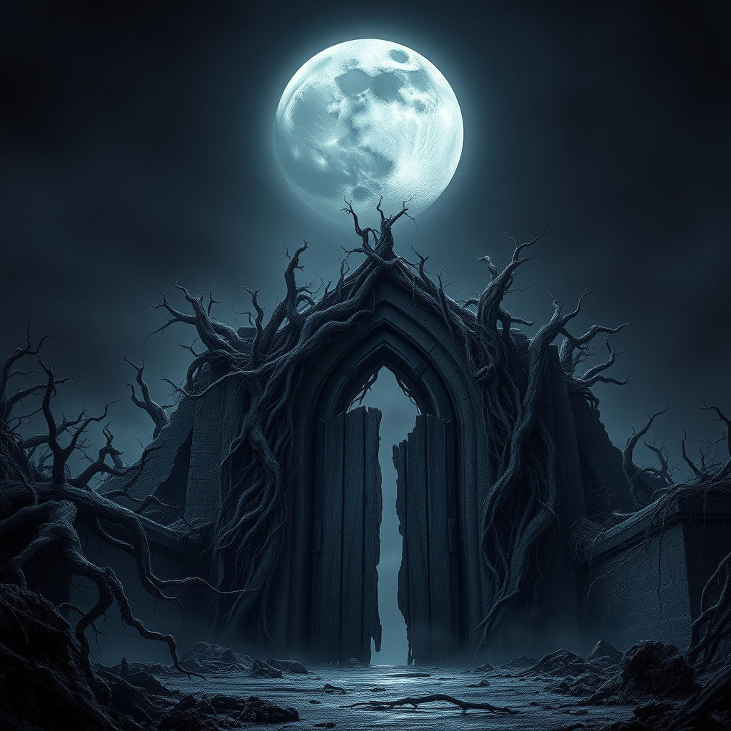 Gates to the Underworld under Ominous Black Moon