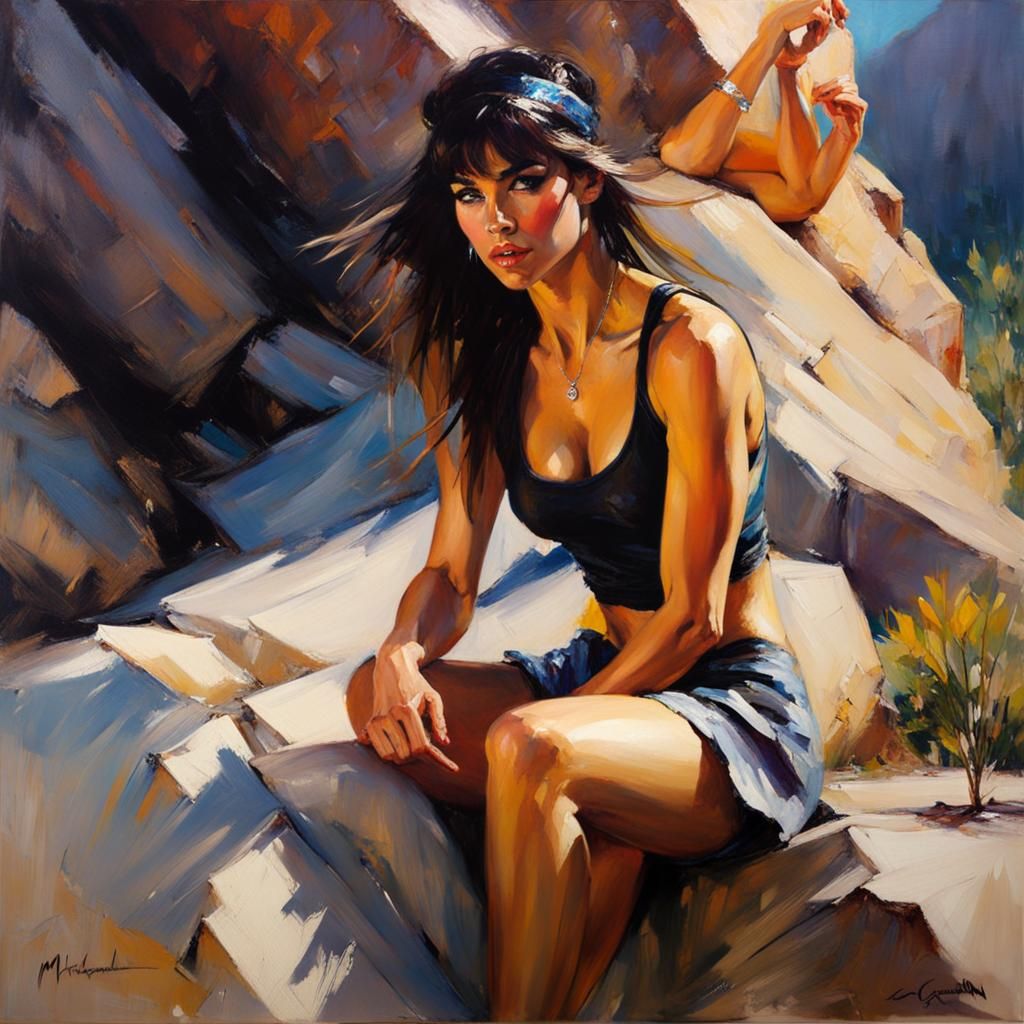 Sofia Boutella Bouldering, Garmash Style