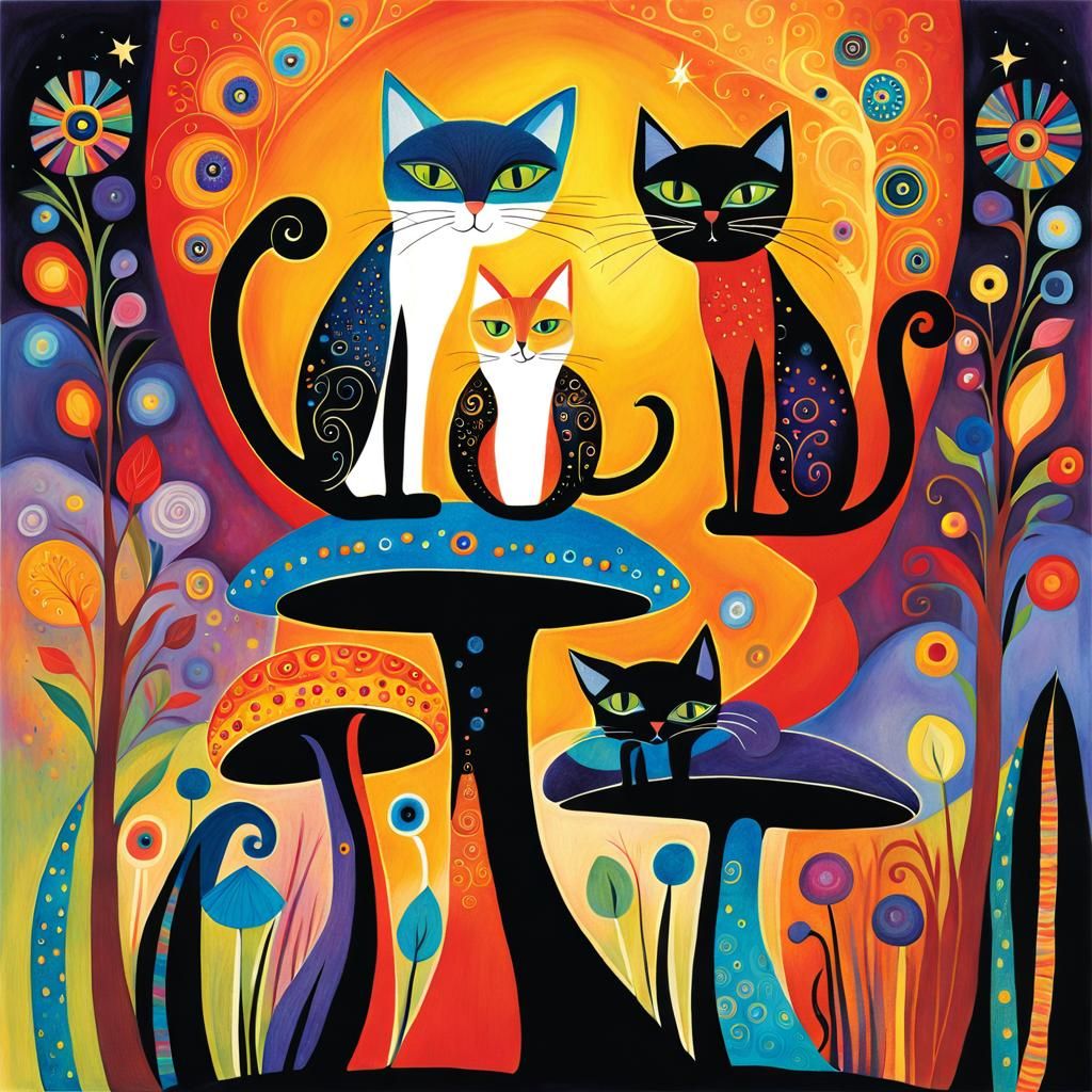 whimsical cats