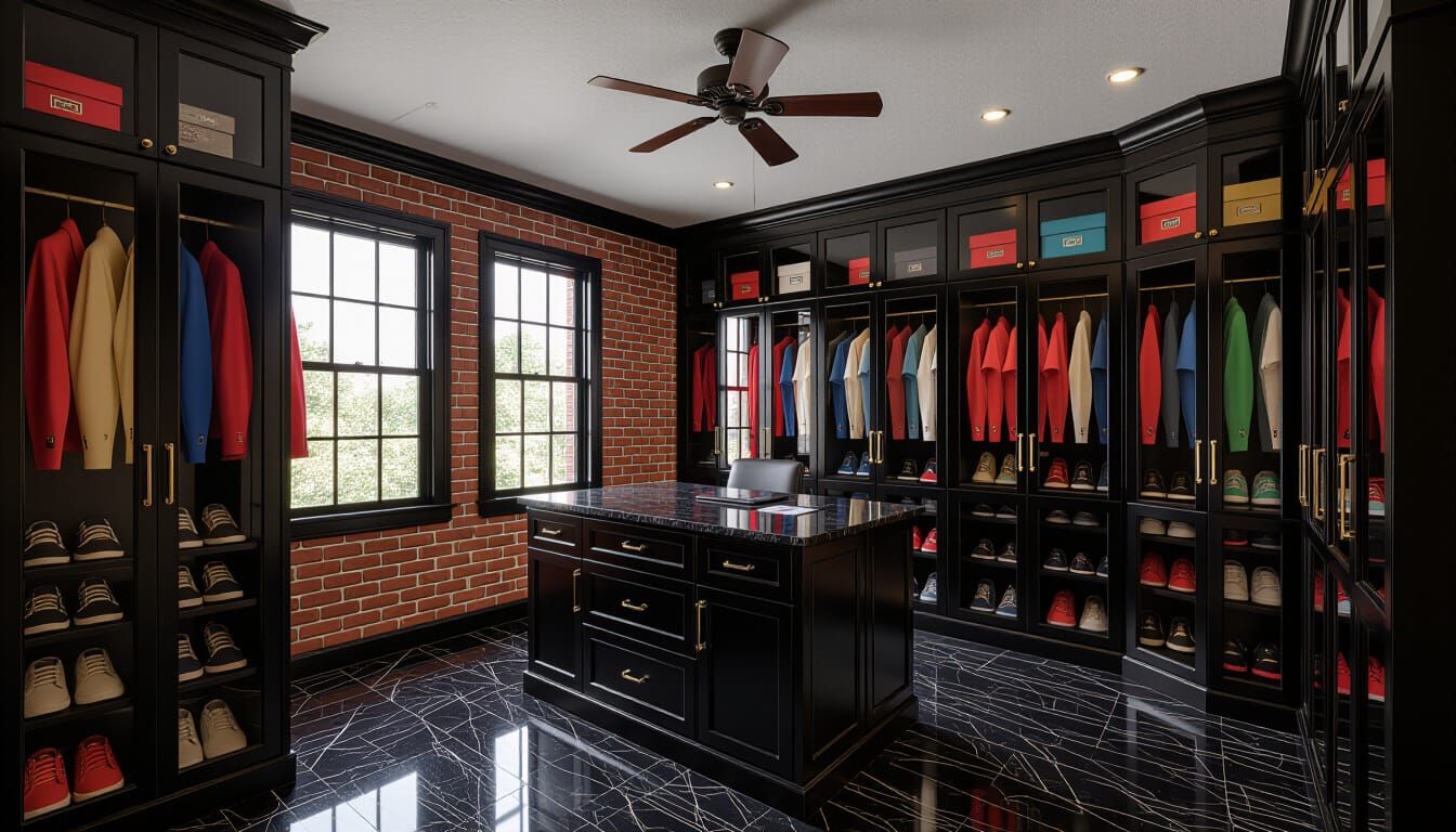 Victorian Walk-In Closet with Secret Door