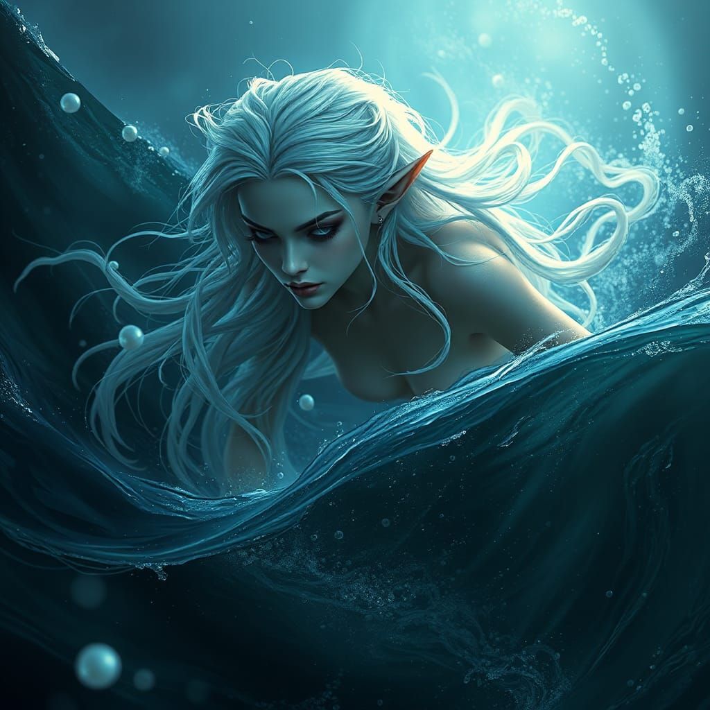 Elf Struggles Against Crushing Ocean Depths