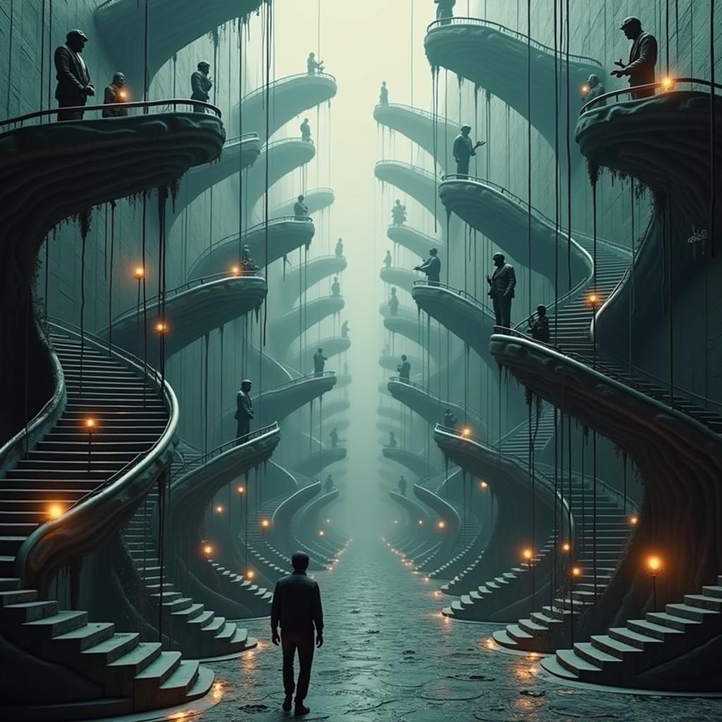 Cyberpunk Music Maze: Digital Sculpture Labyrinth